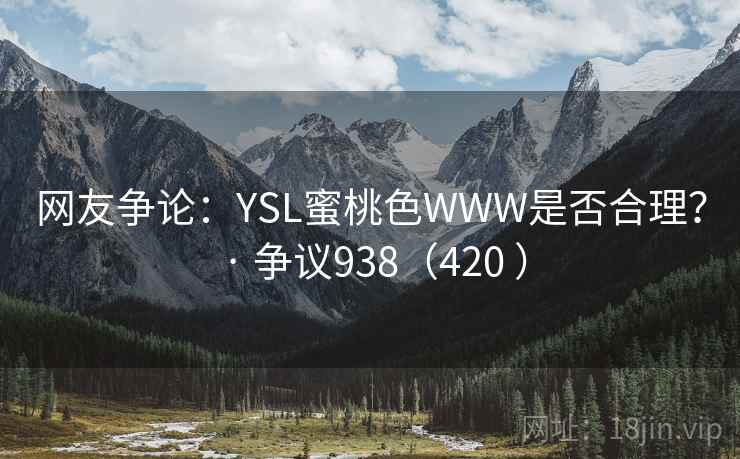 网友争论：YSL蜜桃色WWW是否合理？ · 争议938（420 ）